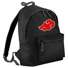 Anime Naruto Akatsuki Red Cloud School Work Backpack Bag For Adults Teens Kids