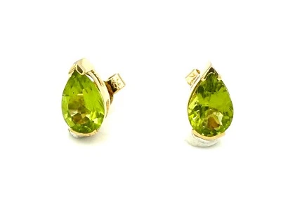 Wunderschön Ohrringe Gold 18 Karat - Peridot - 2,91 G - Bild 1 von 2