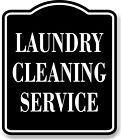 Laundry Cleaning Service BLACK Aluminum Composite Sign