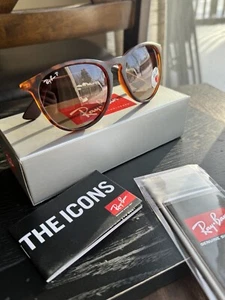 New Ray-Ban RB4171 Erika tortoise Matte 54mm Sunglasses - Picture 1 of 7