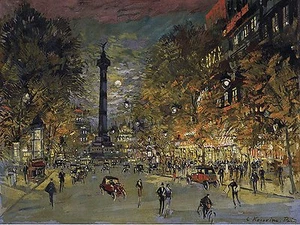 Paris The Square of Bastille Tile Mural Kitchen Wall Backsplash Marble Ceramic - Picture 1 of 7