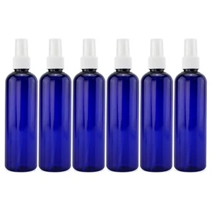 8oz Colored PLASTIC Spray Bottles w/ White Mist Atomizers, for Cleaning, etc - Picture 1 of 5