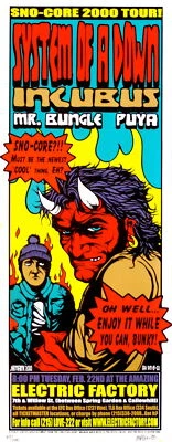 System Of A Down Concert Poster Philadelphia Jermaine Rogers 2000 - Image 1 of 2