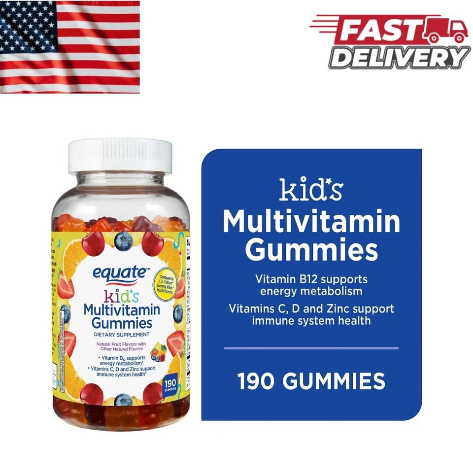 Gomitas multivitamínicas Equate Kids para la salud general, fruta natural, 190 unidades Foto 1 de 1