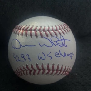 Devon White Signed Auto Rawlings ROMLB Baseball w/ 92/93 WS Champs JSA COA - Picture 1 of 1