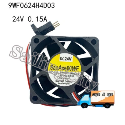 24V 0.15A For Sanyo Ace 60WF 9WF0624H4D03 Fanuc System Dedicated Fan 60*60*25MM - Image 1 of 4