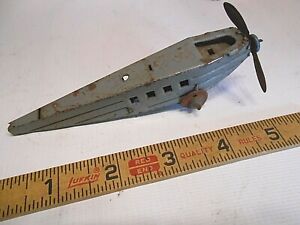 Antique Tin Litho Airplane Toy US Air Force ? USAF Plane for Restoration 4-3/4"