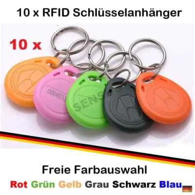 MAKERSHOP 10 x RFID Tag Transponder Key Keyfob 125 kHz Schlüsselanhänger Chip s Tags