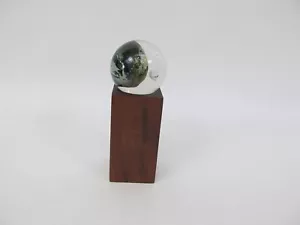 Earth and Moon Orbit Glass Orb Art Glass Paperweight or Decor - Picture 1 of 3