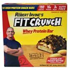 Chef Robert Irvine’s Fit Crunch Chocolate Peanut Butter Whey Protein Bars, 18-co