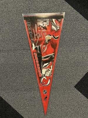 Wincraft Sports NHL Martin Brodeur 12X30 Felt Pennant In Top Loader Case814/1000 - Image 1 of 3