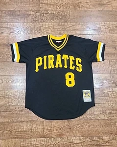 Camiseta Willie Stargell Piratas de Pittsburgh para hombre L negra Mitchell & Ness retro - Imagen 1 de 8