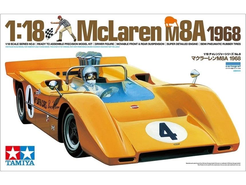 Tamiya McLaren M8A 1968 10008 Model Kit Scale  1/18 - Image 1 of 1