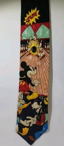 Rare Vintage Men's TIE Necktie DISNEY Store Mickey Mouse Bowling Alley PLUTO Tag - Picture 1 of 23