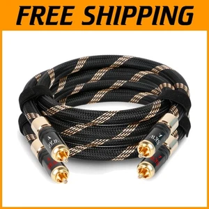 Audiophiles Lock RCA Cable - 4.9ft Gold-Plated Connectors - Picture 1 of 9