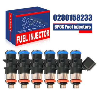 Juego de 6 inyectores de combustible nuevos para Jeep Grand Cherokee 2011-2012 3,6 L V6 280158233 Foto 1 de 4