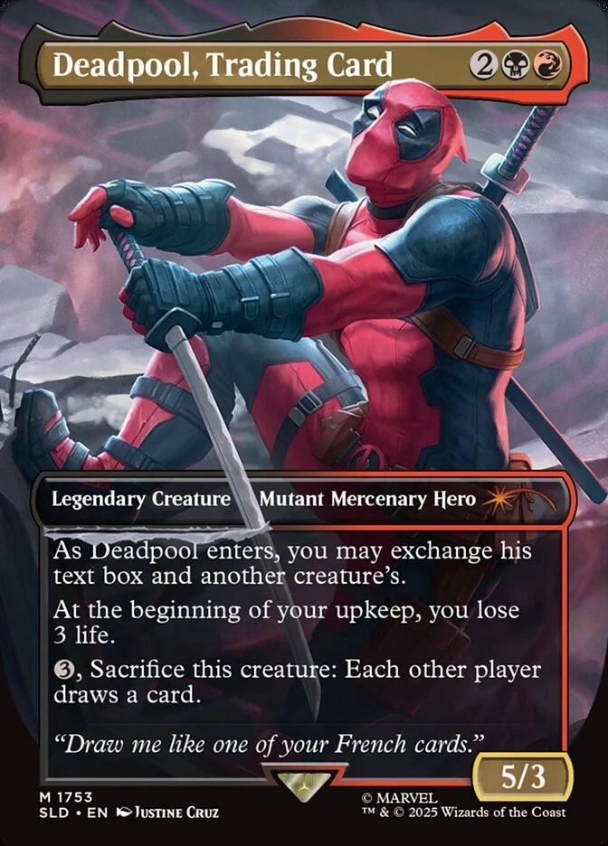 Deadpool, Trading Card, Secret Lair Foil MtG - Bild 1 von 1