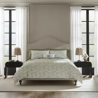 Edredón Sferra Pittore Queen Verde Floral Pastel Multicolor Satén Estampado Italia NUEVO Foto 1 de 4