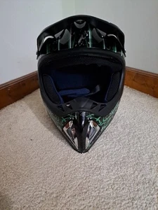Typhoon Adult Snocross Helmet Green Splatter - Bild 1 von 8