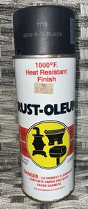 Vintage 1983 Rust-Oleum BAR-B-Q BLACK - 7778 Spraydose - Gusseisen Öfen Emblem - Bild 1 von 8