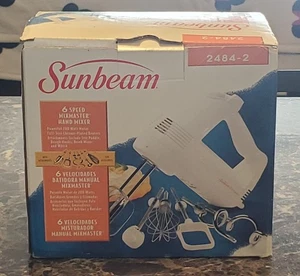 NEW Vintage Sunbeam 6-Speed 200 Watt Motor Mixmaster Hand Mixer Model 2484 RARE - Picture 1 of 6