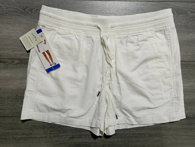 Pantalones Cortos Para Mujer ORVIS Blancos Talla Grande Nuevos Con Etiquetas Mezcla de Algodón Cordón Foto 1 de 4