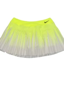 Nike Skirt Womens Large Yellow Premier Victory Tennis Skort Court Dri Fit Lined - Picture 1 of 13