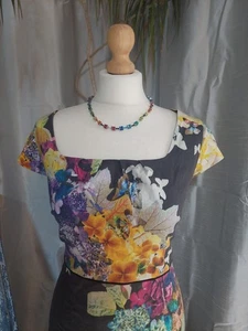 Gorgeous Monsoon Dress Size 16 Black Floral Classic Elagant Wedding Ascot Cruise - Picture 1 of 6
