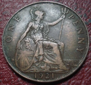 1921 BRITISH PENNY IN FINE CONDITION - Picture 1 of 2