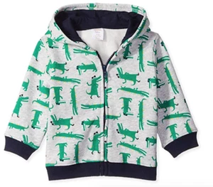 Gymboree Baby Jungen Hoodie mit Alligatormuster, grau meliert, 0-3 Monate - Bild 1 von 7