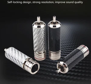 Preffair Brass Rhodium Plated RCA Plugs Kit for Customize Your Audio Cables DIY - Picture 1 of 11