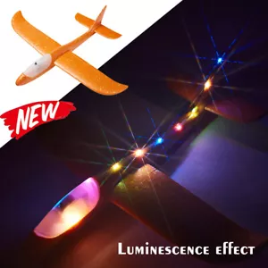 LED Throwing Glider Foam Airplane Model Children's Hand Throwing Airplane Toys - Picture 1 of 16