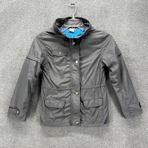 Appaman Jacket Kids 10 Gray thin light weight windbreaker lined pockets hooded - Picture 1 of 17