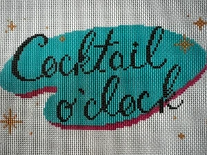 Anne Fisher AF180 COCKTAIL O’CLOCK 13m Needlepoint Canvas Clutch Einsatz - Bild 1 von 9