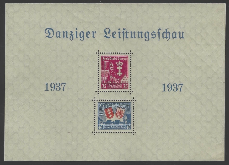 Danzig, 1937, Scott #B21a Souvenir Sheet, Mint, Never Hinged - Image 1 of 1