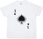 ACE OF SPADES III Kids Boys T-Shirt Spade Ace Poker Card Casino Royal Flush Pik