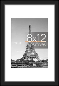 8x12 Bilderrahmen, Display Bilder 6x8 mit Passepartout oder 8x12 ohne Passepartout, Wandbehang - Bild 1 von 12