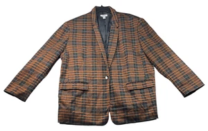 Bar III Blazer Coat Womens size XXL Black Brown Copper Business Career New - Picture 1 of 8
