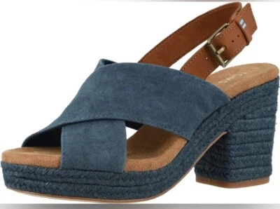 Zapatos TOMS Ibiza Sandalia Talla 10 en Azul Mayólica Nuevos con Etiquetas Foto 1 de 4