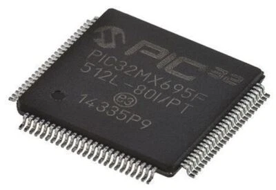 1 x Microchip PIC32MX695F512L-80I/PT, 32bit PIC Microcontroller, PIC32MX, 80MHz, - Image 1 of 4