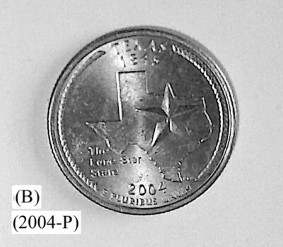 2004-P- TEXAS STATE QUARTER FROM A US MINT ROLL C- NGC PRICE  CHARTS  (B) - Image 1 of 4