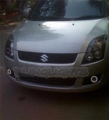 Kit de luces de conducción LED antiniebla halo blanco ojo de ángel para Suzuki Swift 2005-2010 Foto 1 de 4