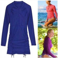 Athleta Tidal Ruched Cover Up Swim Dress Top Purple XXS