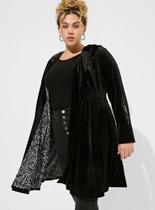 Abrigo Torrid Harry Potter Terciopelo Negro Celestial Dos Botones Nuevo con Etiquetas Nuevo 5X - Imagen 1 de 12