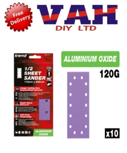 TREND AB/HLF/120A SHEET SANDING SHEET 115 X 230MM 1/2 10PC - Picture 1 of 1