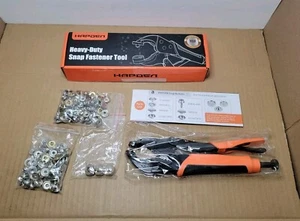 Hapden Heavy Duty Snap Fastener Tool Orange / Black w/ Accessories - NEW! - Picture 1 of 14
