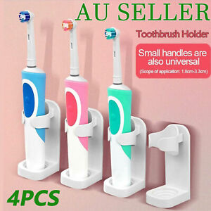 4PCS Electric Toothbrush Holder Wall Mounted Adhesive Tooth Brush Organizer AU
