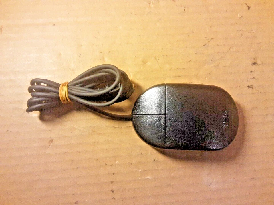 IBM CORDED BALL MOUSE PS/2 TRACKBALL WIRED PS2 VINTAGE RETRO BLACK 13H6714 - Image 1 of 4