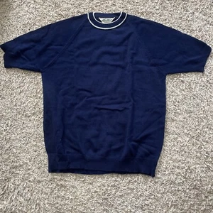 Vintage 60s K-Mart Short Sleeve Knit Sweater Acrylic Full Fashion Medium - Picture 1 of 9