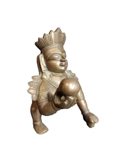 Vintage Hindu Baby Krishana with butter ball - Picture 1 of 7